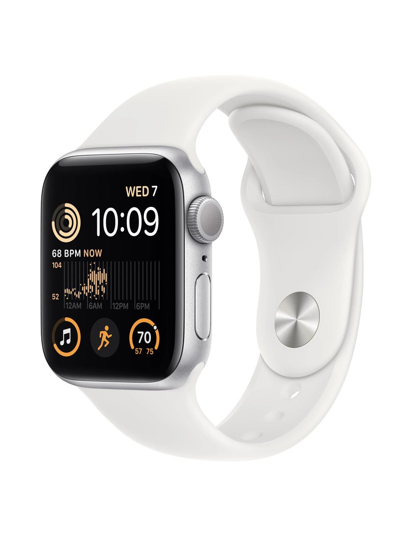 Watch Silicone Watch Band Compatible with Apple Watch 42mm 44mm 45mm 46mm 49mm – Soft Sport Replacement Strap for Apple Watch Ultra, SE, Series 11/10/9/8/7/6/5/4 – White - Image 1